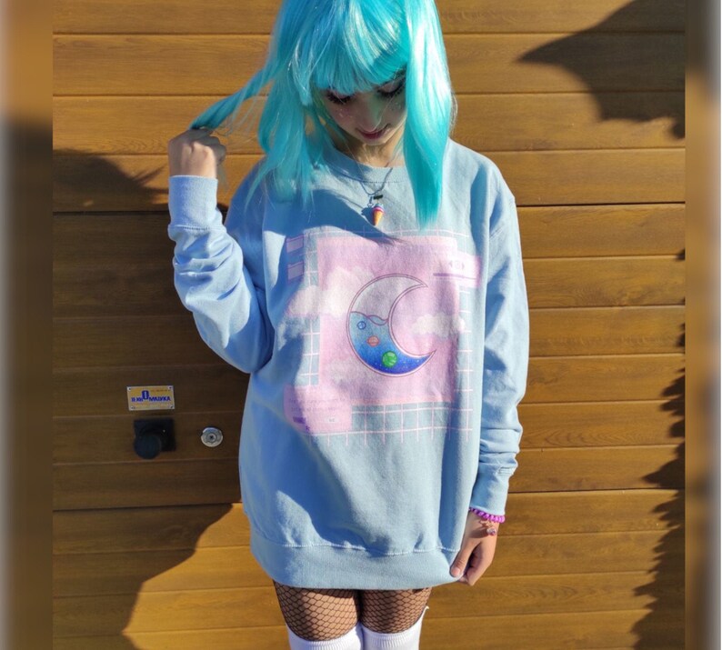 Kawaii clothing Pastel Kawaii Anime sweatshirt Kawaii Etsy