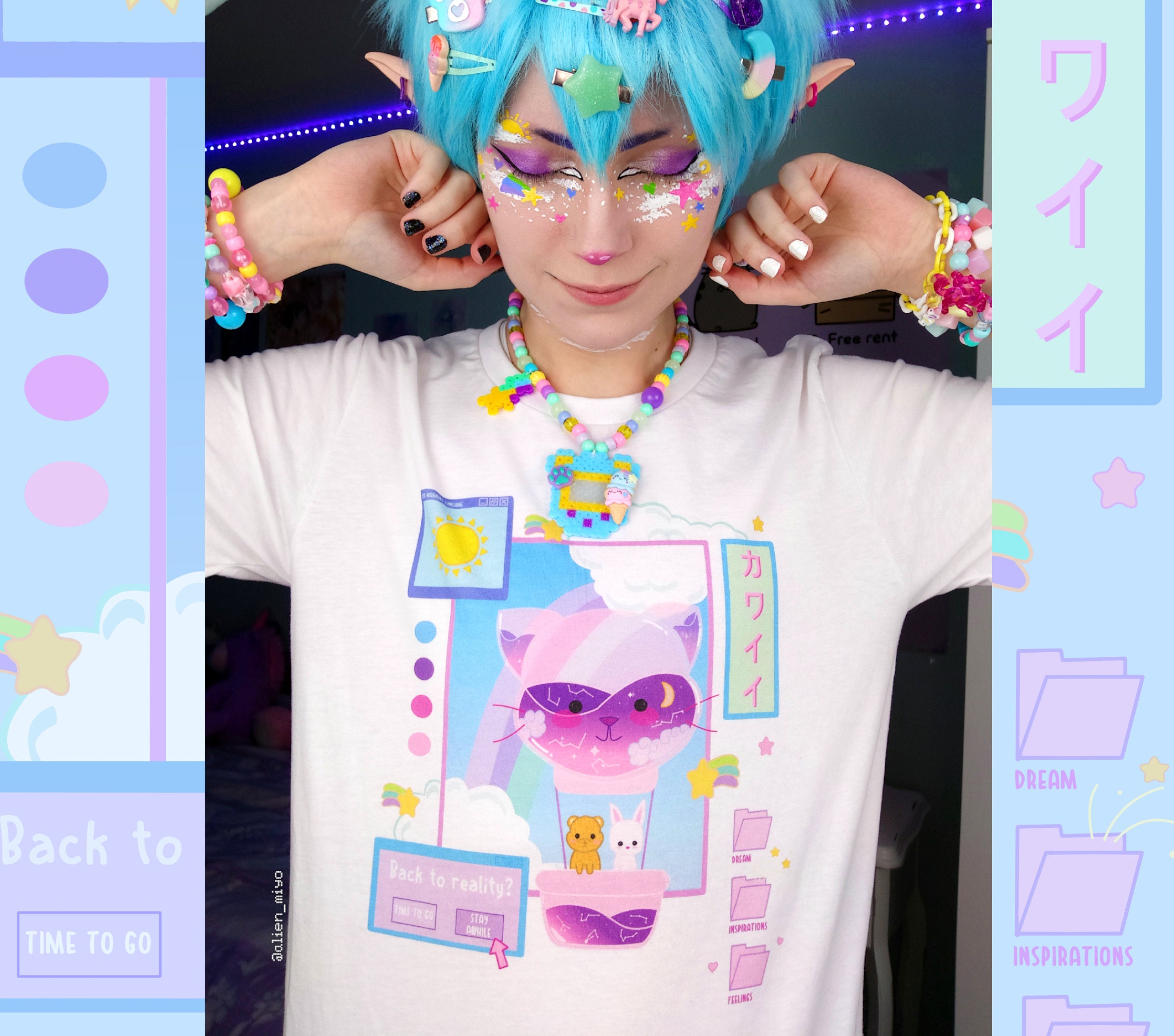 Kawaii Aesthetic Yume Kawaii Kawaii Cat Shirt Kawaii Etsy