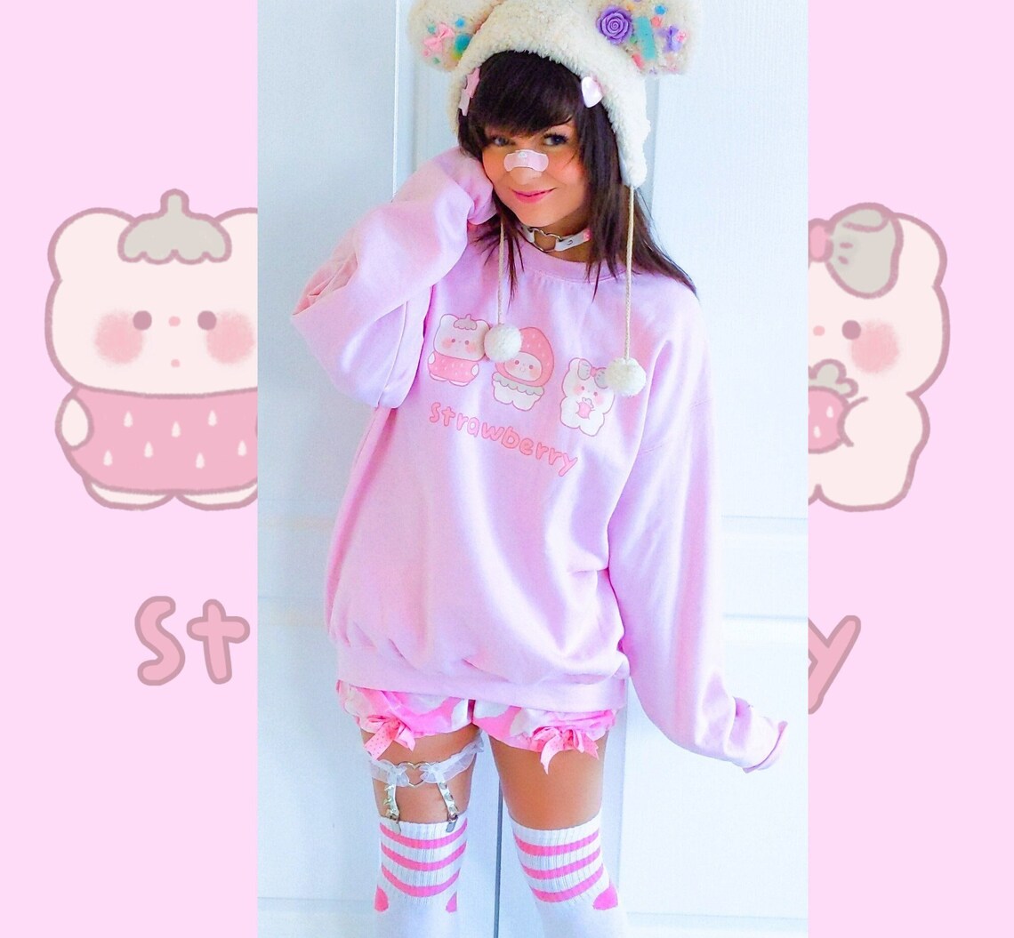 Kawaii sweatshirt Kawaii clothing Yume Kawaii Kawaii Etsy