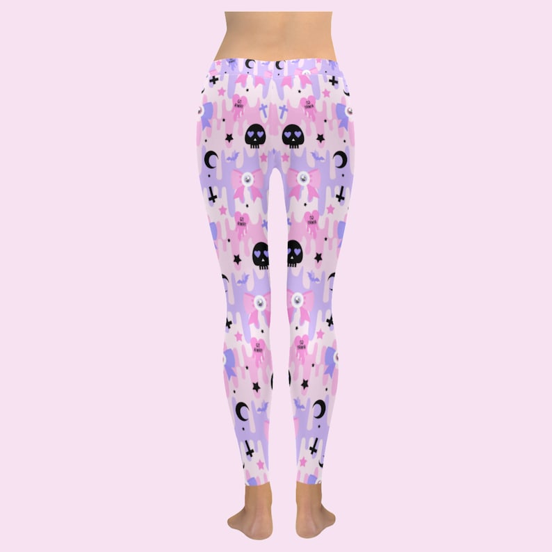 Pastel Goth Leggings Yami Kawaii Kawaii Clothing Pastel Etsy