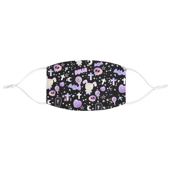 Pastel Goth Kawaii Face Mask Pastel Goth Face Mask Yami Etsy