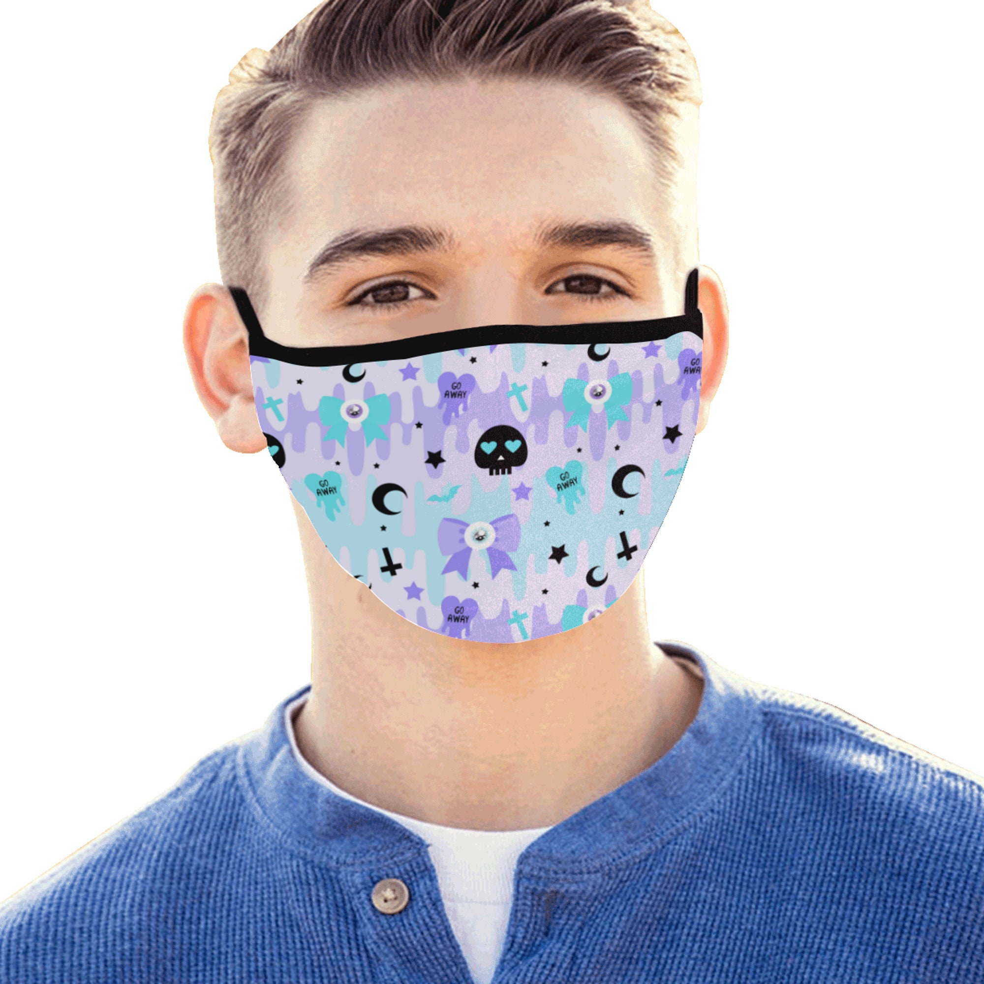 Pastel goth Kawaii face Mask Pastel goth face mask Etsy