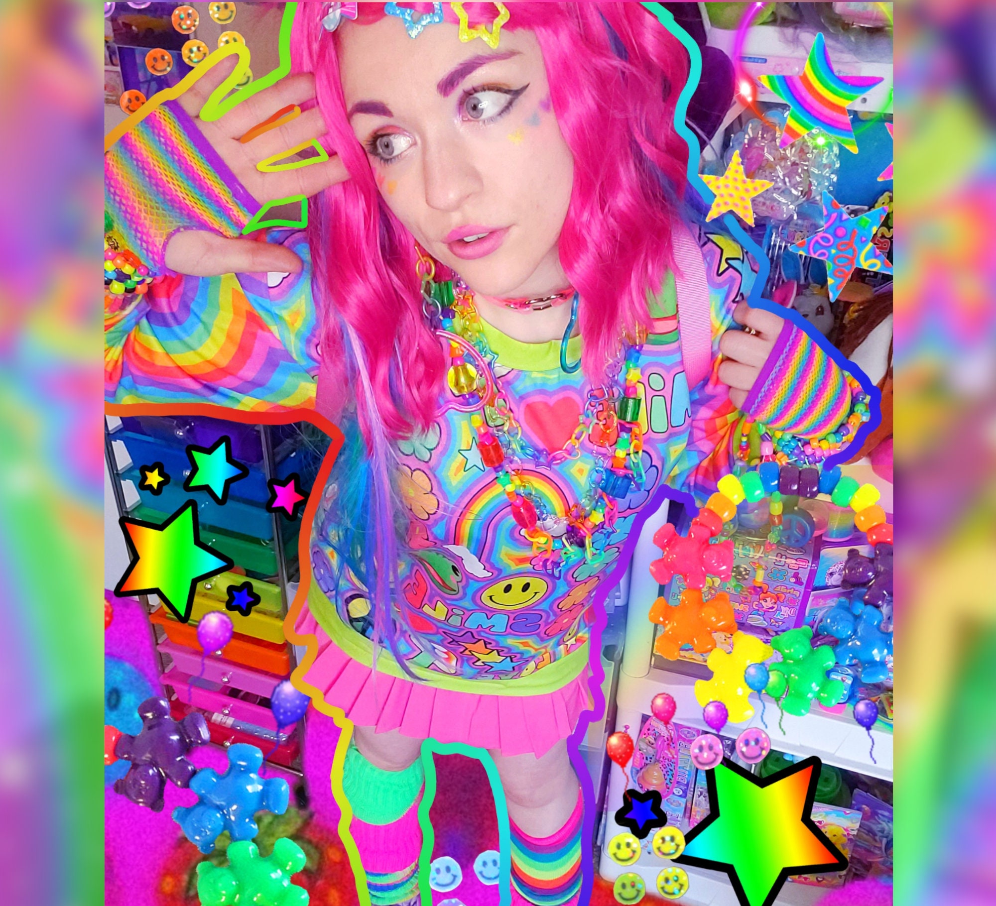 Harajuku Sweatshirt Decora Kei Clothing Kidcore Sweatshirt Etsy