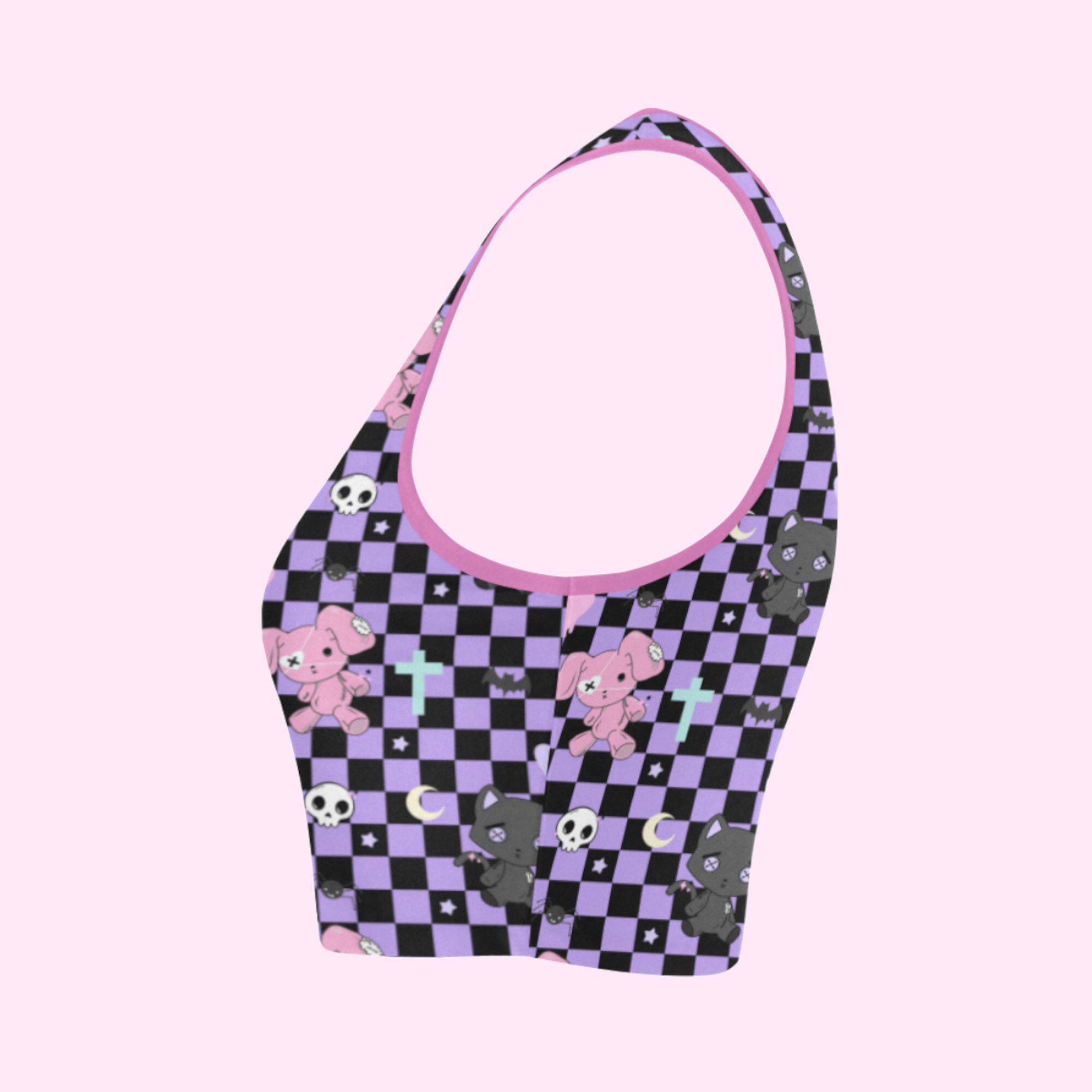 Pastel Goth Kawaii clothing Pastel goth crop top Pastel Etsy