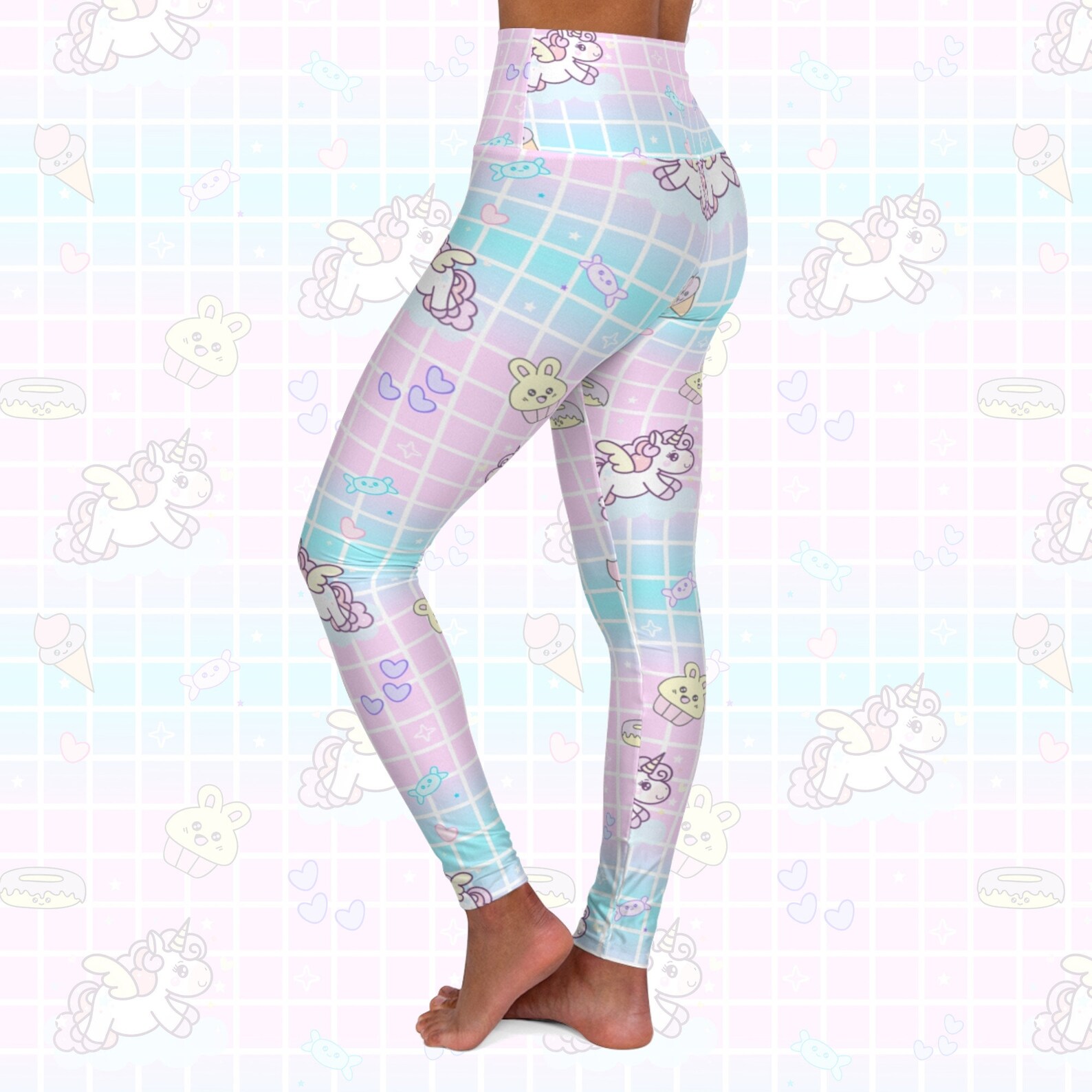Kawaii Clothing Kawaii Leggings Yume Kawaii Pastel Etsy