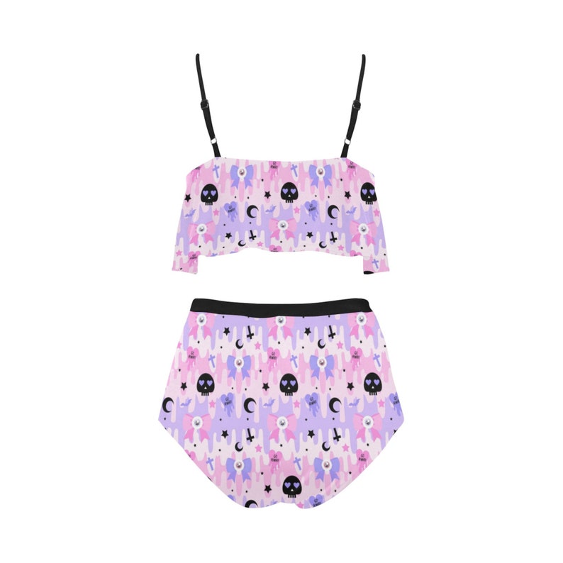 Pastel Goth Bikini Kawaii Swimwear Pastel Goth Swimwear Etsy