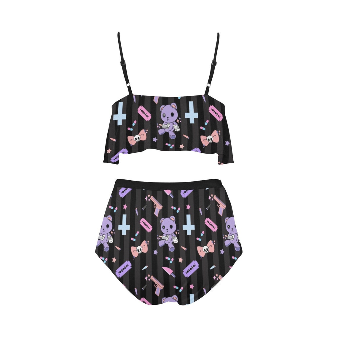 Kawaii Bikini Pastel goth bikini Kawaii swimwear Pastel Etsy