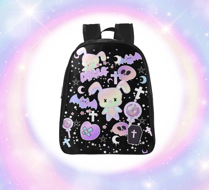 Spooky Yami Kawaii Pastel Goth Kawaii Backpack Spooky Etsy