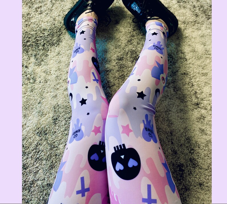 Pastel Goth Leggings Yami Kawaii Kawaii Clothing Pastel Etsy