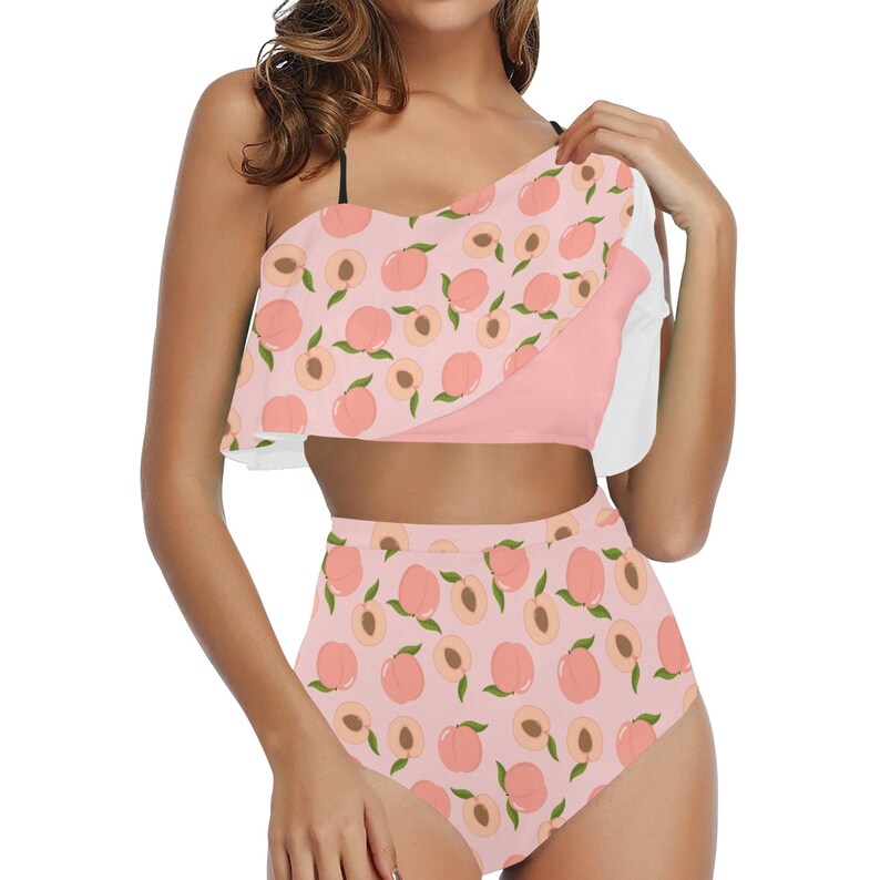 peach bikini top