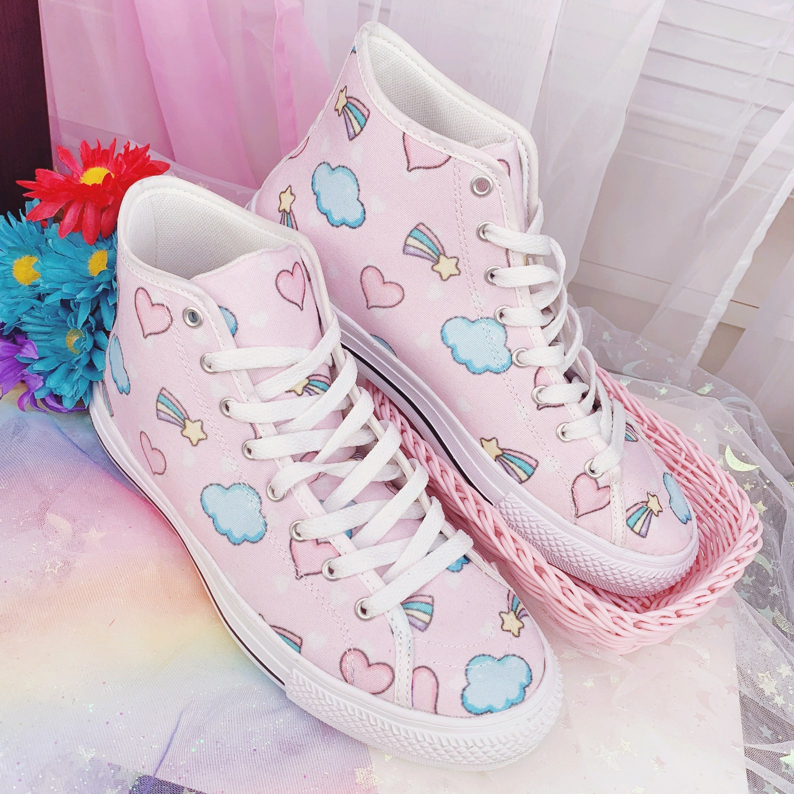 Kawaii shoes Pastel shoes Kawaii Aesthetic Fairy Kei Etsy