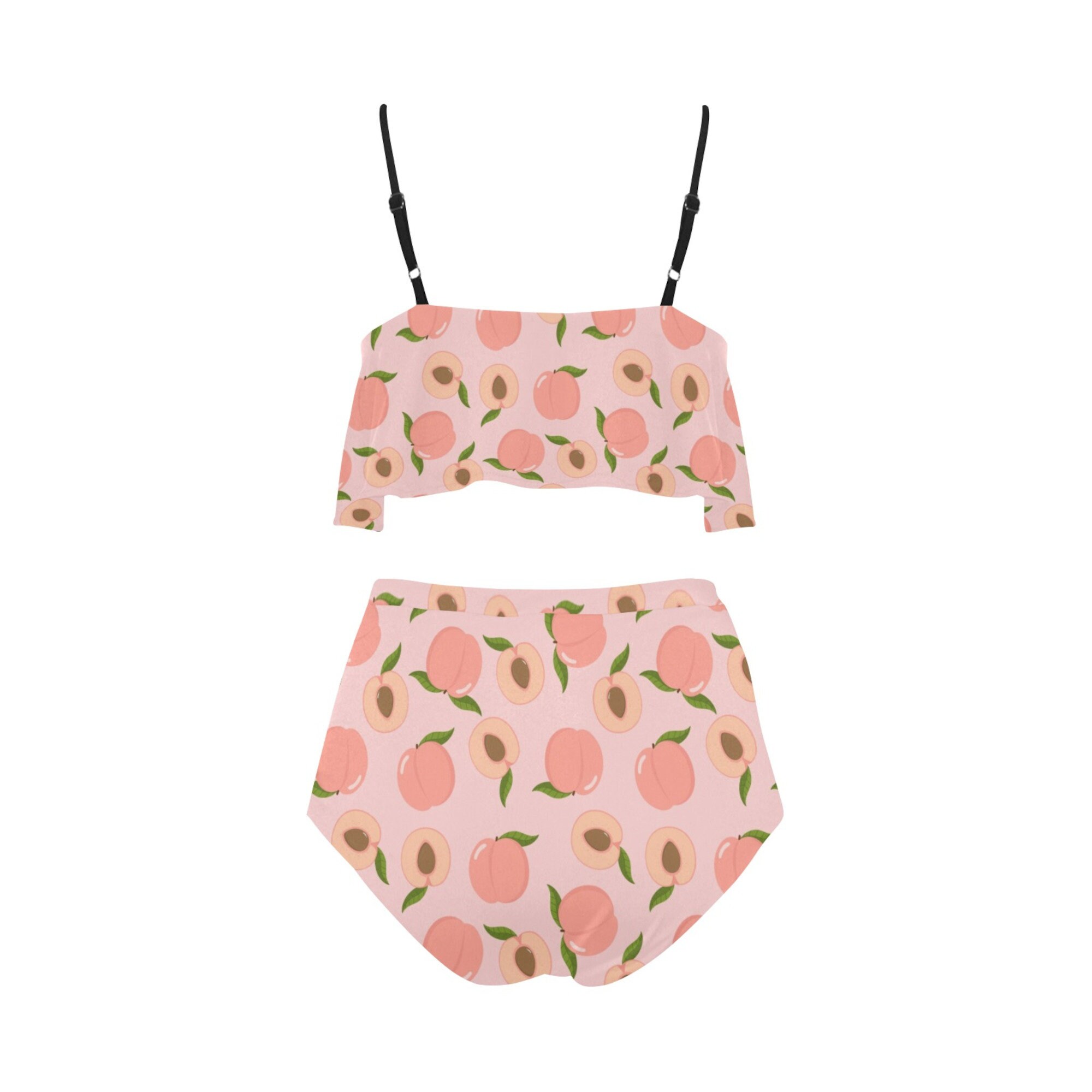 Kawaii Bikini Pastel bikini set Kawaii swimwear Peach Etsy