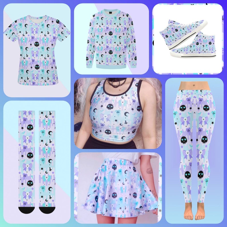 Pastel Goth Sweatshirt Kawaii Clothing Yami Kawaii Pastel Etsy UK