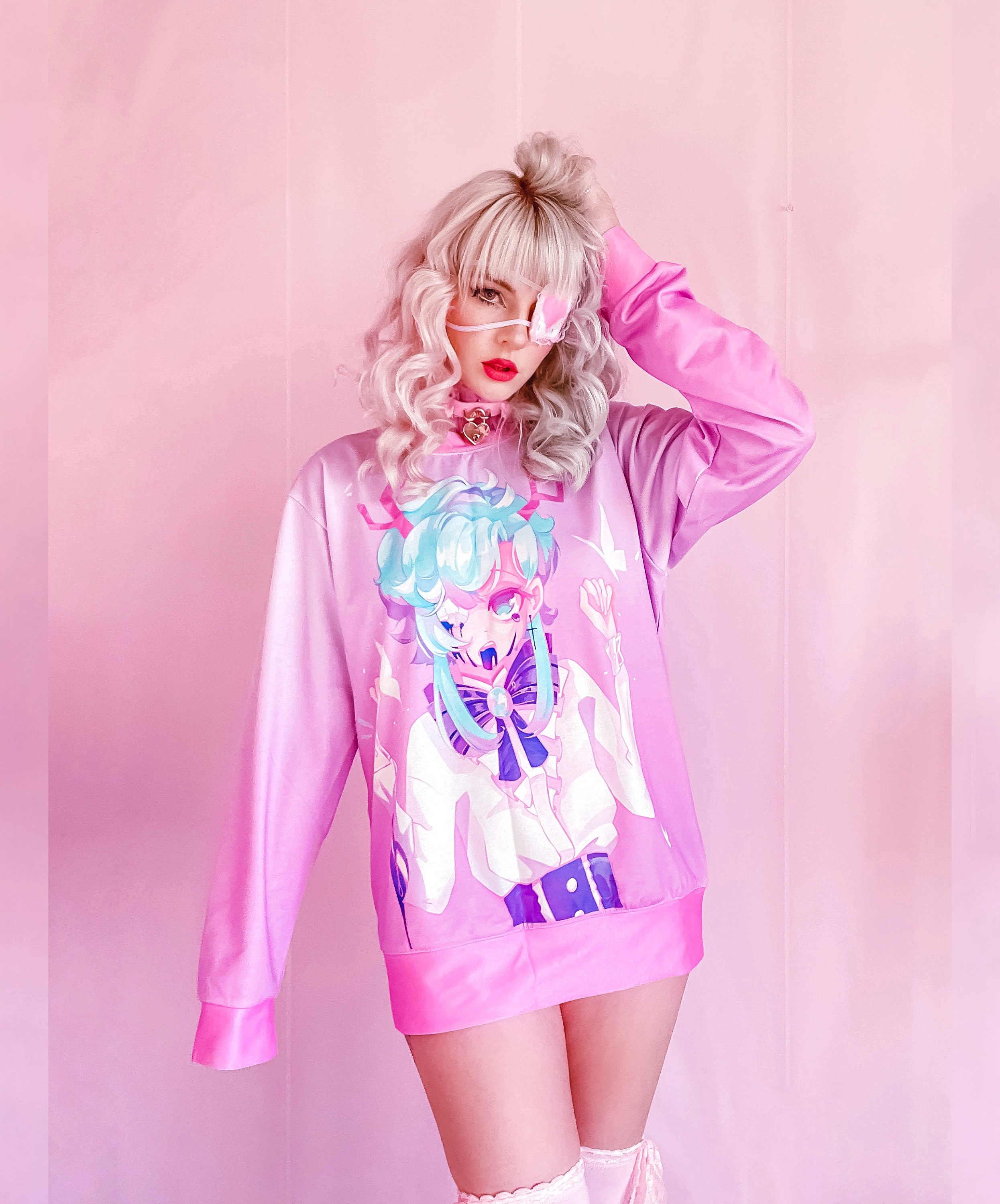 Pastel Goth Sweatshirt Kawaii Clothing Fairy Kei Kawaii Etsy
