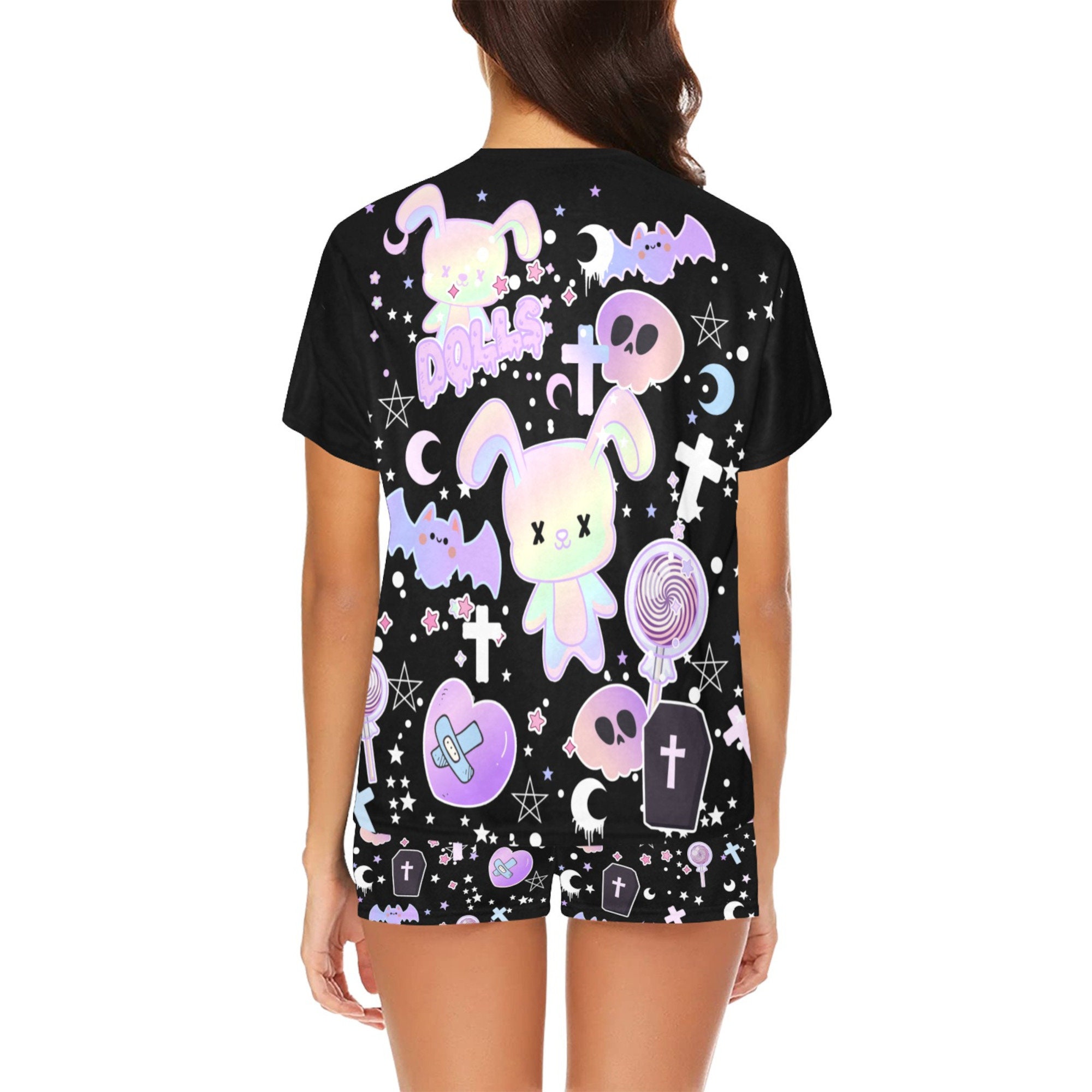 Pastel goth Kawaii clothing Pastel goth pajama set Yami Etsy