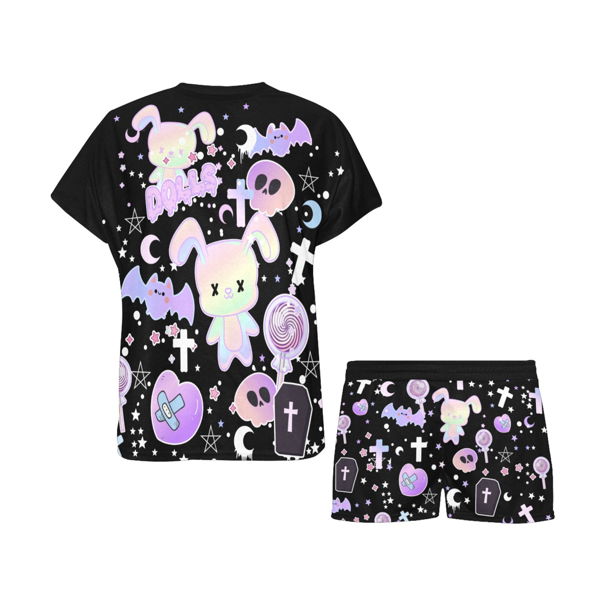 Pastel Goth Kawaii Clothing Pastel Goth Pajama Set Yami Etsy
