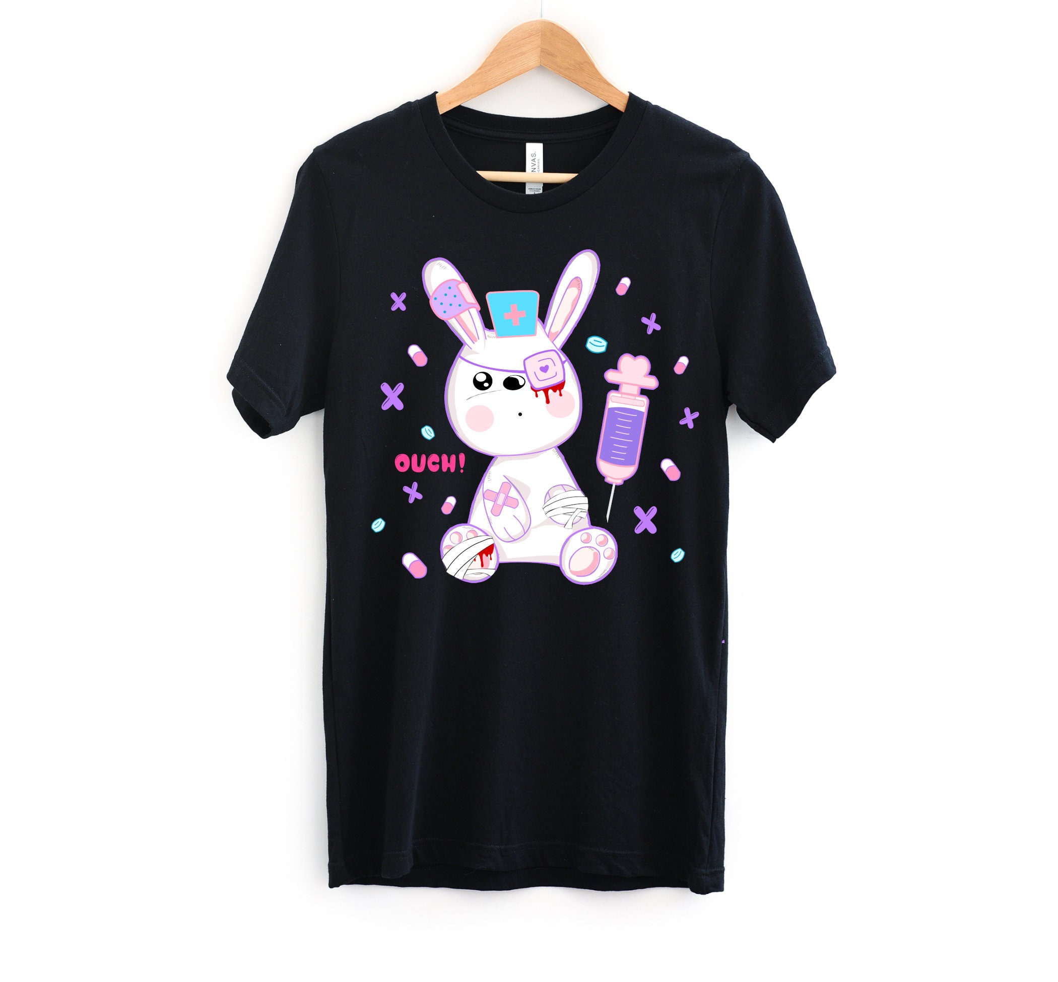 Menhera Kei Bunny Shirt Pastel Goth Clothing Yami Kawaii - Etsy