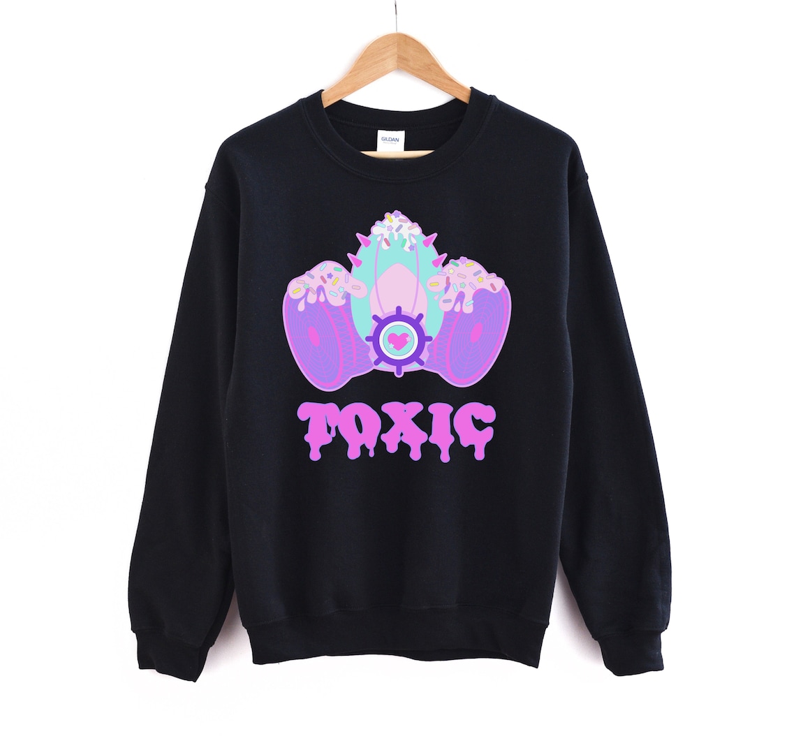 Pastel Goth Sweatshirt Kawaii Clothing Yami Kawaii Etsy