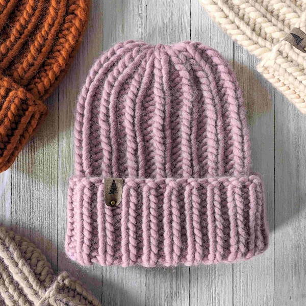 Classic chunky beanie. Knitted hat. Wool hat. Chunky knitted hat. Knitted hat. Wool hat. Wool beanie. Hand knitted hat.