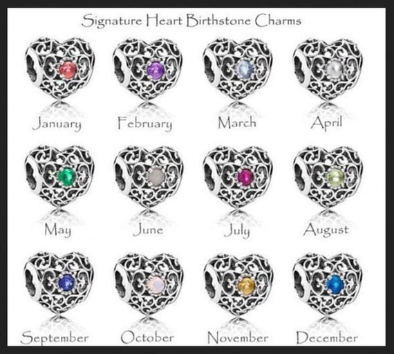 New Original Authentic Pandora Charms Bead Birthstone All 12 Etsy UK