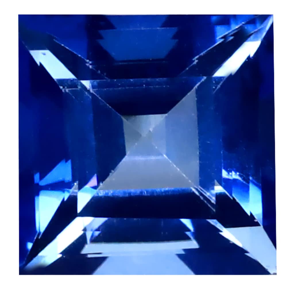 4.76 ct Valuable Princess Shape (9 x 9 mm) Blue English Blue Topaz Loose Gemstone