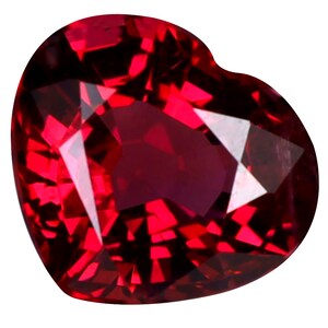 1.28 ct Resplendent Heart Cut (7 x 6 mm) Tanzania Purplish Pink Rhodolite Garnet Natural Loose Gemstone