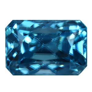 4.12 ct Beautiful Octagon Cut (8 x 6 mm) Cambodian Blue Zircon Natural Loose Gemstone