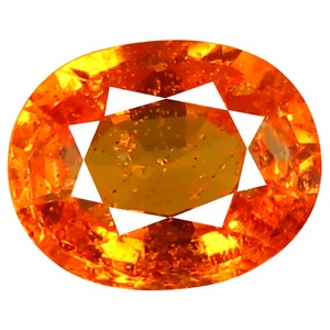 1.27 ct AAA+ Beautiful Oval Shape (7 x 6 mm) Fanta Orange Spessartine Natural Gemstone "video link in description"