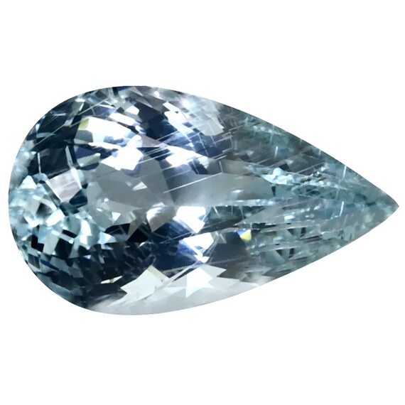 ct Superb Pear Cut (18 x 11 mm) Unheated Untreated Sky Blue  Aquamarine Natural and Genuine Loose Gemstone