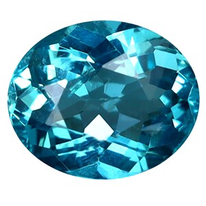 0.82 ct Five-star Oval Cut (7 x 5 mm) Brazil Blue Apatite Natural Loose Gemstone