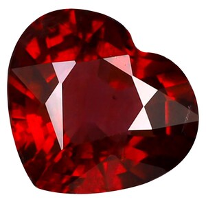 1.12 ct Amazing Heart Cut (7 x 6 mm) Tanzania Purplish Pink Rhodolite Garnet Natural Loose Gemstone