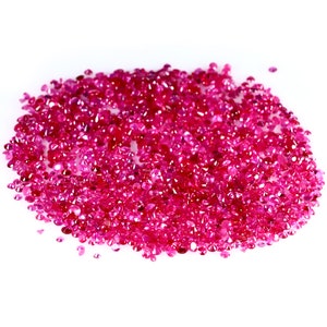 0.50 (20 pcs Lot) Five-star CALIBRATED SIZE (1.68 mm) Round Shape Ruby Natural Loose Gemstone