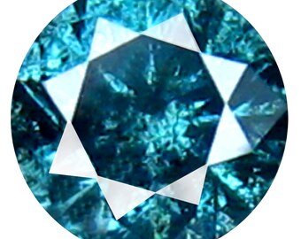 0.20 ct Tremendous AAA Grade 4 mm Round Cut Vivid Blue Diamond Genuine Loose Stone  "video link in description"