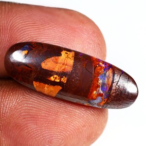 9.13 ct Five-star Fancy Shape (26 x 10 mm) Multi Color Australian Koroit Boulder Opal Natural Loose Gemstone