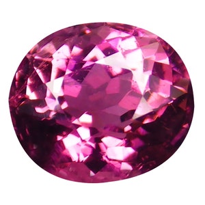 1.18 ct Five-star Oval Cut (7 x 6 mm) Mozambique Purplish Pink Tourmaline Natural Loose Gemstone