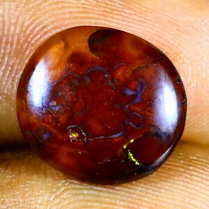 5.49 ct Fancy Shape (13 x 12 mm) Multi Color Australian Koroit Boulder Opal Natural Loose Gemstone