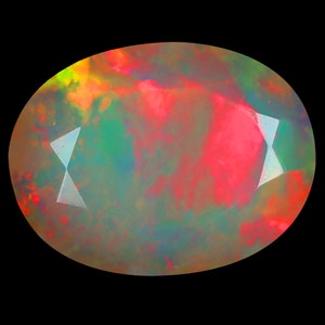 3.17 ct Beautiful Oval (13 x 10 mm) Unheated / Untreated Ethiopian Rainbow Opal Loose Gemstone