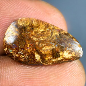 4.38 ct Eye-catching Fancy Shape (20 x 12 mm) Multi Color Australian Koroit Boulder Opal Natural Loose Gemstone