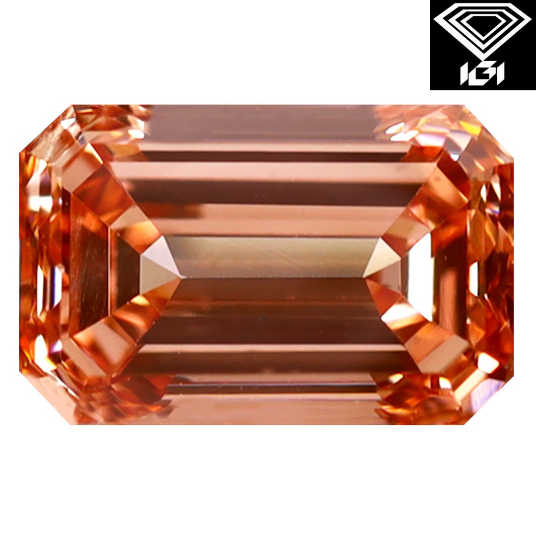 IGI Certified Fancy Intense Pink CVD Diamond 1.30 Ct Emerald
