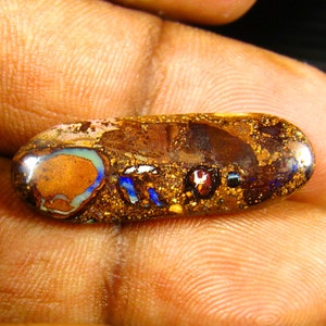9.60 ct Fabulous Fancy Shape (27 x 9 mm) Multi Color Australian Koroit Boulder Opal Natural Loose Gemstone
