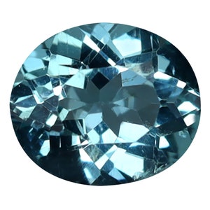 1.17 ct Superb Oval Cut (7 x 6 mm) Brazil Blue Apatite Natural Loose Gemstone