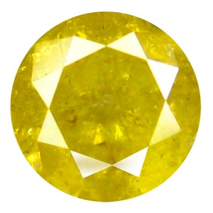 0.36 ct Stunning Round Cut (4 x 4 mm) Mined From Congo Fancy Vivid Yellow Diamond Natural Loose Diamond &quot;video link in description&quot;