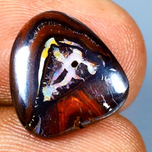 5,52 ct Fantastische Birnen Cabochon Form (13 x 14 mm) Multi Color australischer Koroit Boulder Opal Natürlicher Loser Edelstein