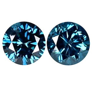 0.12 ct (2pcs) Resplendent MATCHING PAIR Round Shape (2 x 2 mm) Diamond Natural Loose Stone