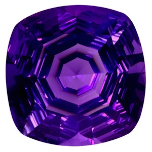 12,87 ct Charmanter Kissenschliff (15 x 15 mm) 100% Natürlicher Lila Farbe Lila Amethyst Edelstein