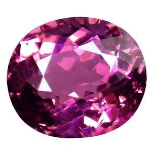 1.05 ct Fair Oval Cut (7 x 6 mm) Mozambique Purplish Pink Tourmaline Natural Loose Gemstone