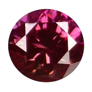 0.08 ct Round Cut 2.65 mm SI Clarity Purplish Pink Diamond Loose Stone