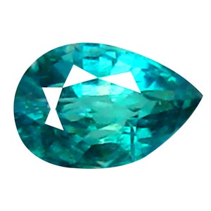 0.10 ct AAA+ VVS Lovely Unheated / Untreated Pear Cut (4 x 2 mm) Greenish Blue Grandidierite &quot;video link in description&quot;
