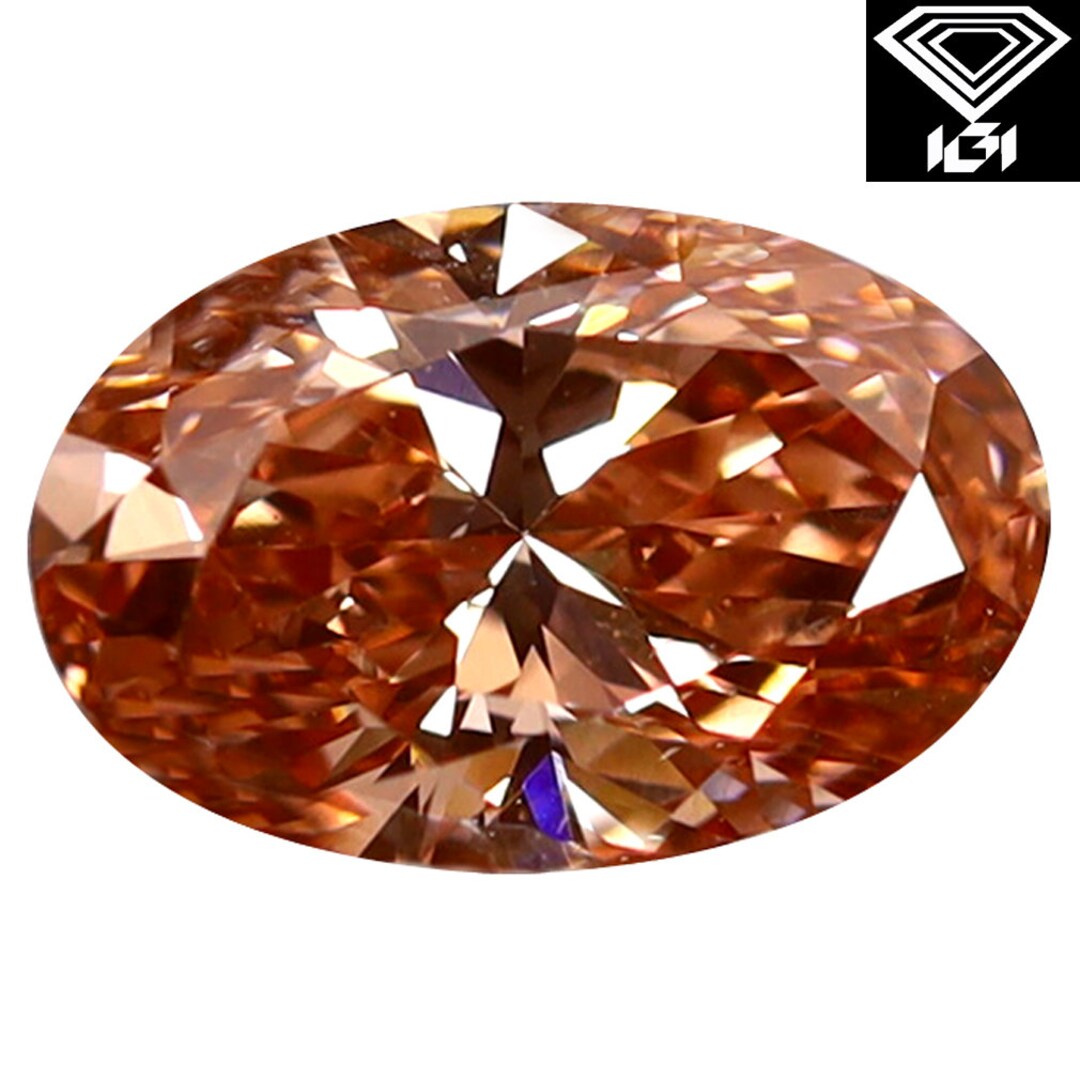 IGI Certified Fancy Intense Brownish Pink CVD Diamond 1.07