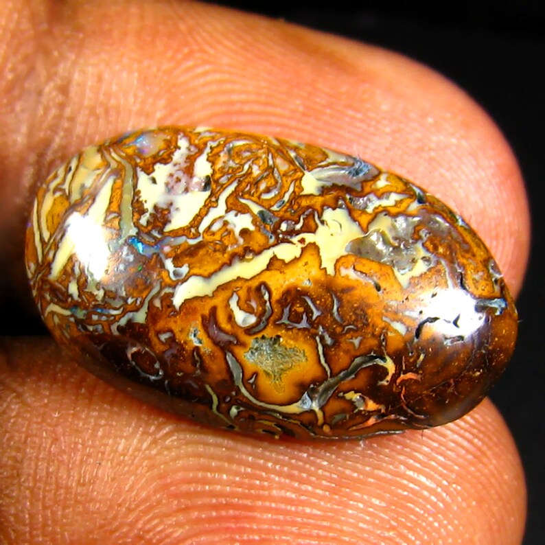 9.18 ct Topnotch Fancy Shape Multi Color Australian Koroit Boulder Opal Natural Loose Gemstone 20 x 12 mm